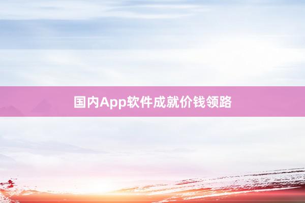 国内App软件成就价钱领路